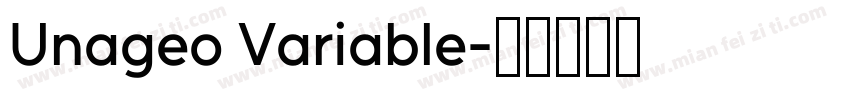 Unageo Variable字体转换